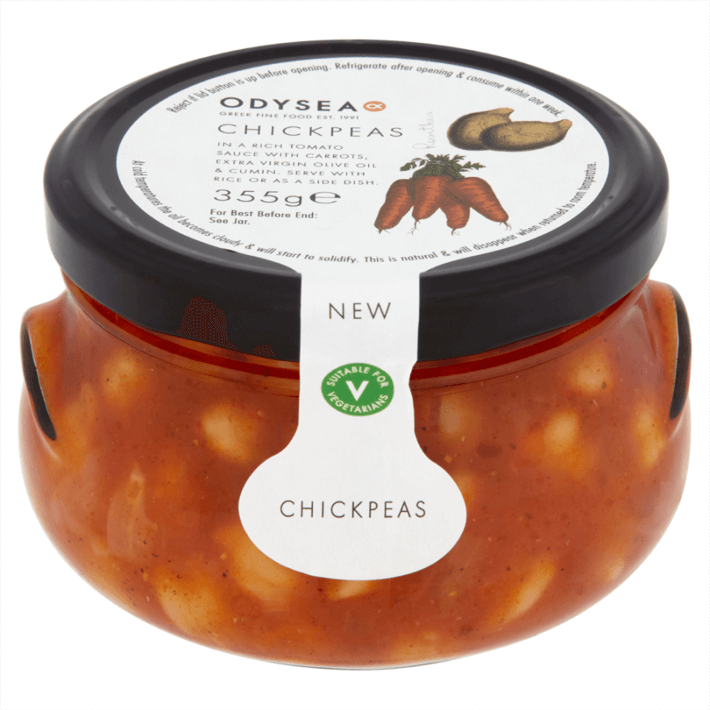 Odysea Vegan Chickpeas in a Rich Tomato Sauce 355g